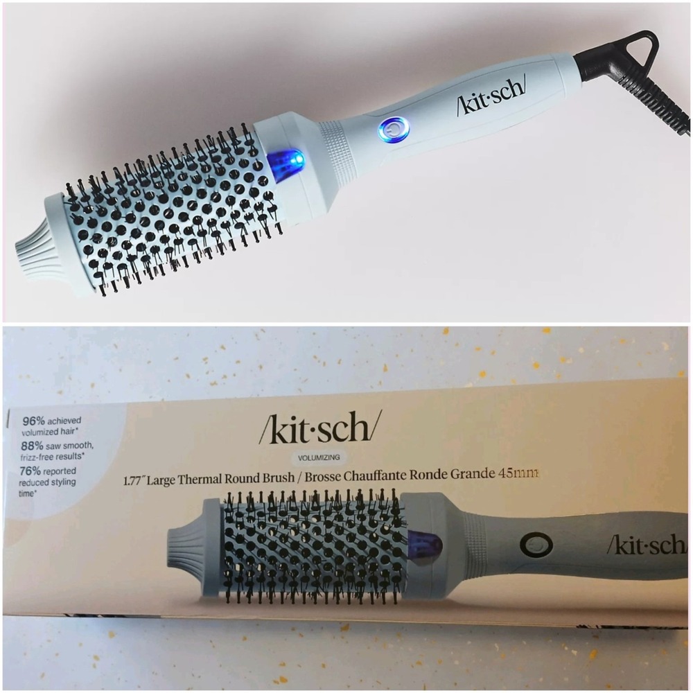 NIB/SEALED Kitsch - 1.77" Haze Blue Large Volumizing Thermal Round Brush